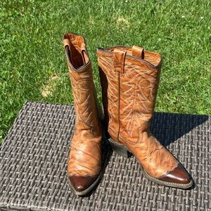 Brown Leather Heeled Boots